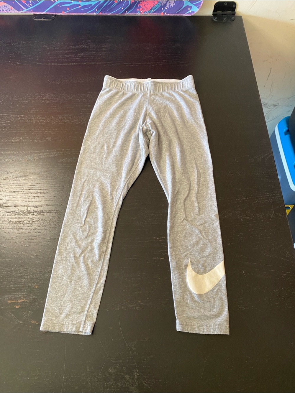 Nike Grey Leggings with White Swoosh